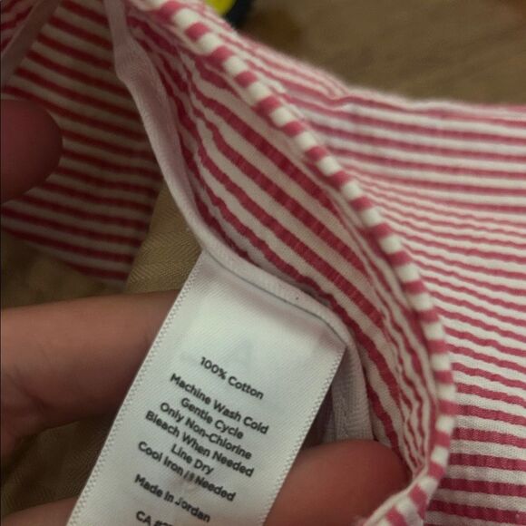 Talbots Pink and White Striped Skimmer Pants size 8  A - Picture 7 of 10